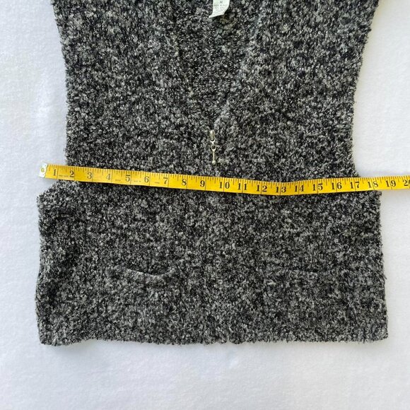 Vintage Gray Beverly Hills Polo Club Wool Blend Zip Sweater Vest Size M Grandpa - Picture 6 of 7